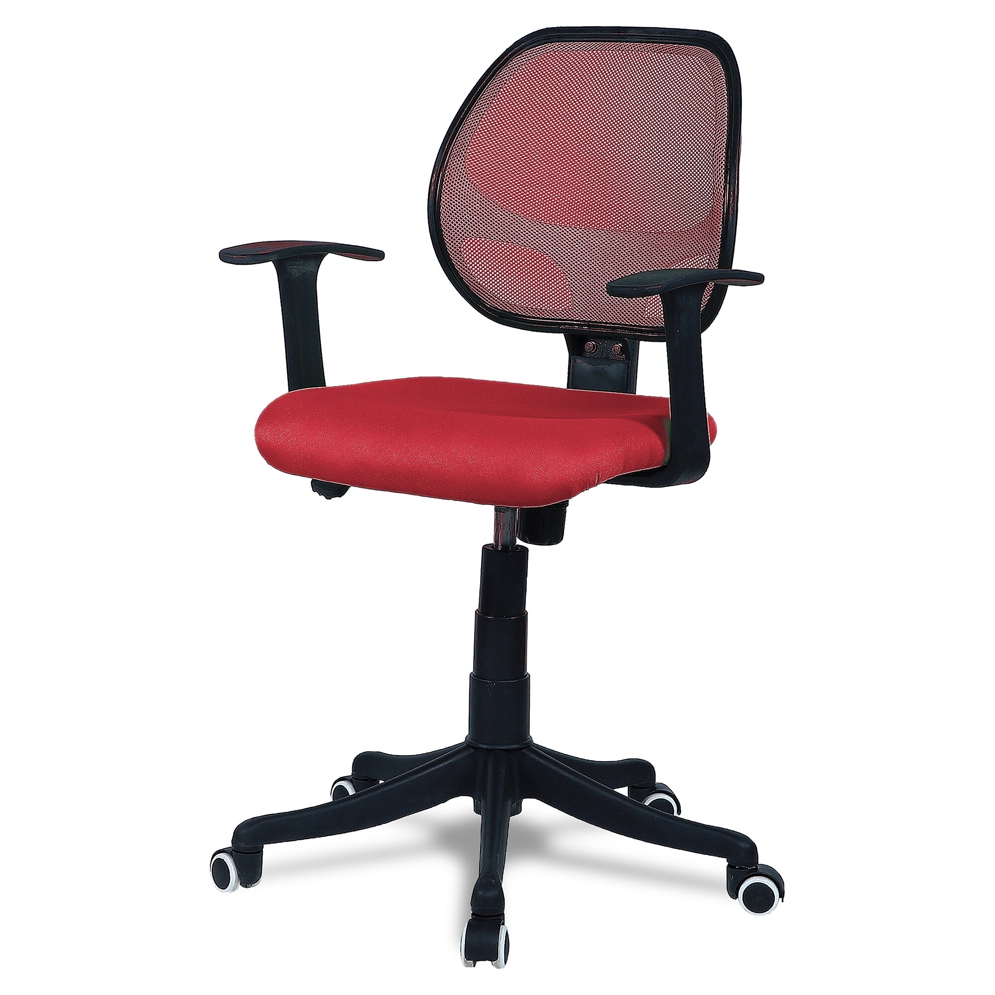 Jaazza Low Back Ergonomic Chair in Red Colour