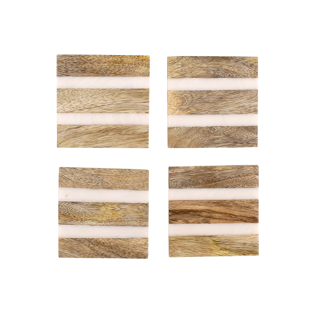 Kavvayi Set Of 4 Coasters with Multicolor colour