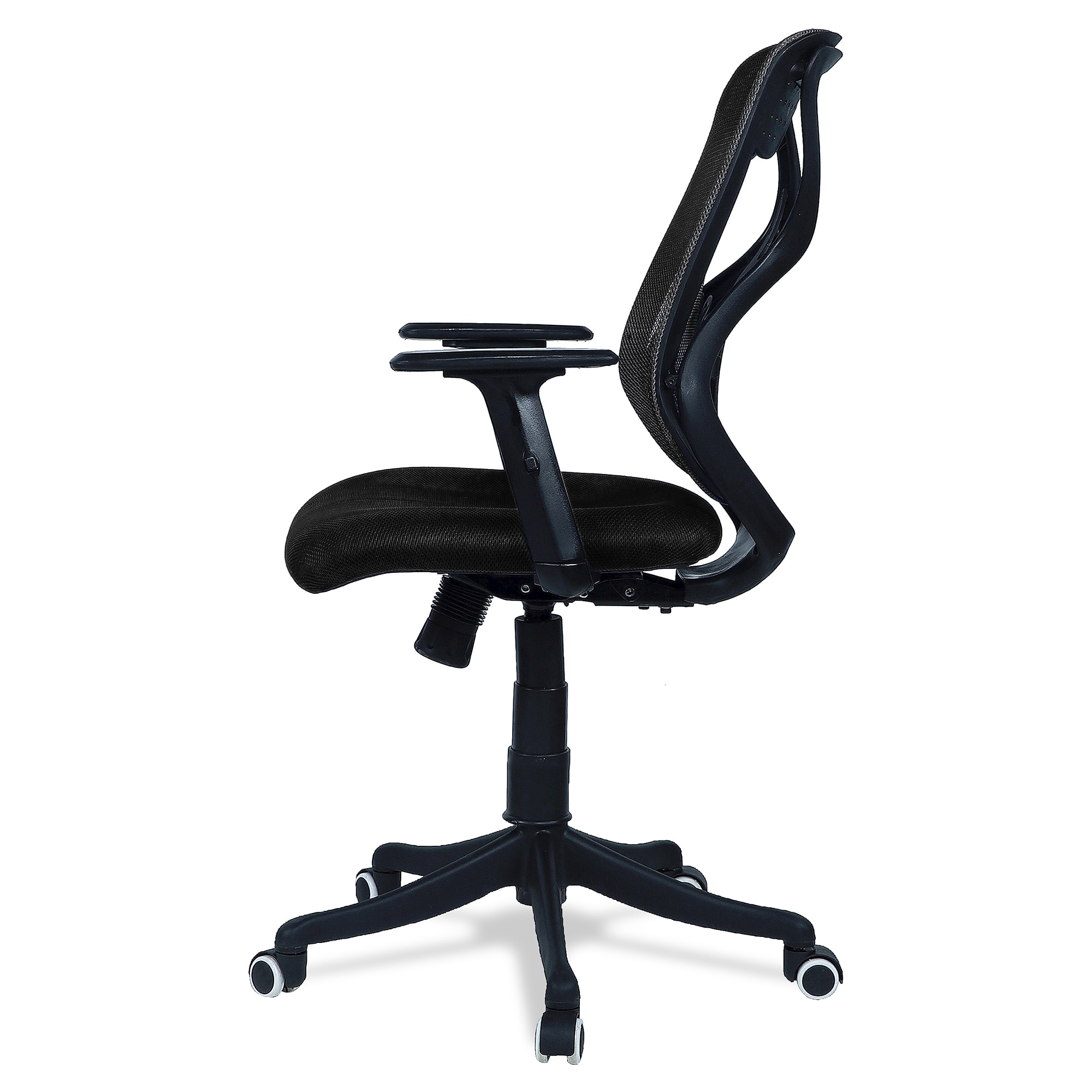 Zeeazyana Mid Back Ergonomic Chair in Black Colour