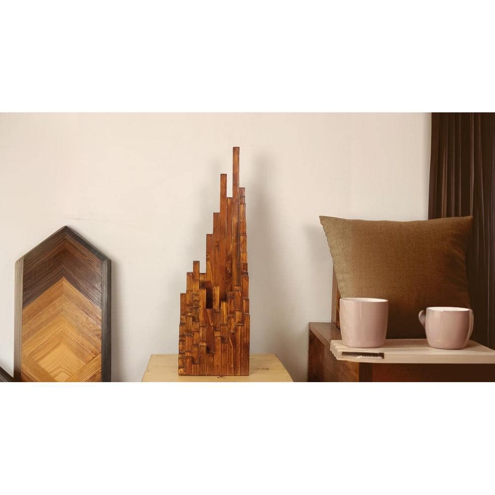 Emanate Wooden Table Lamp with Brown Base