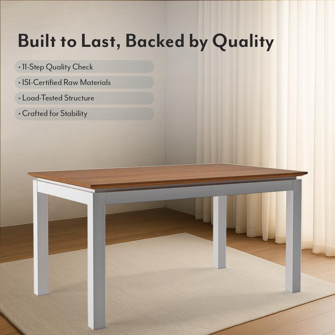 Diner 6 Seater Dining Table In Golden Oak Finish