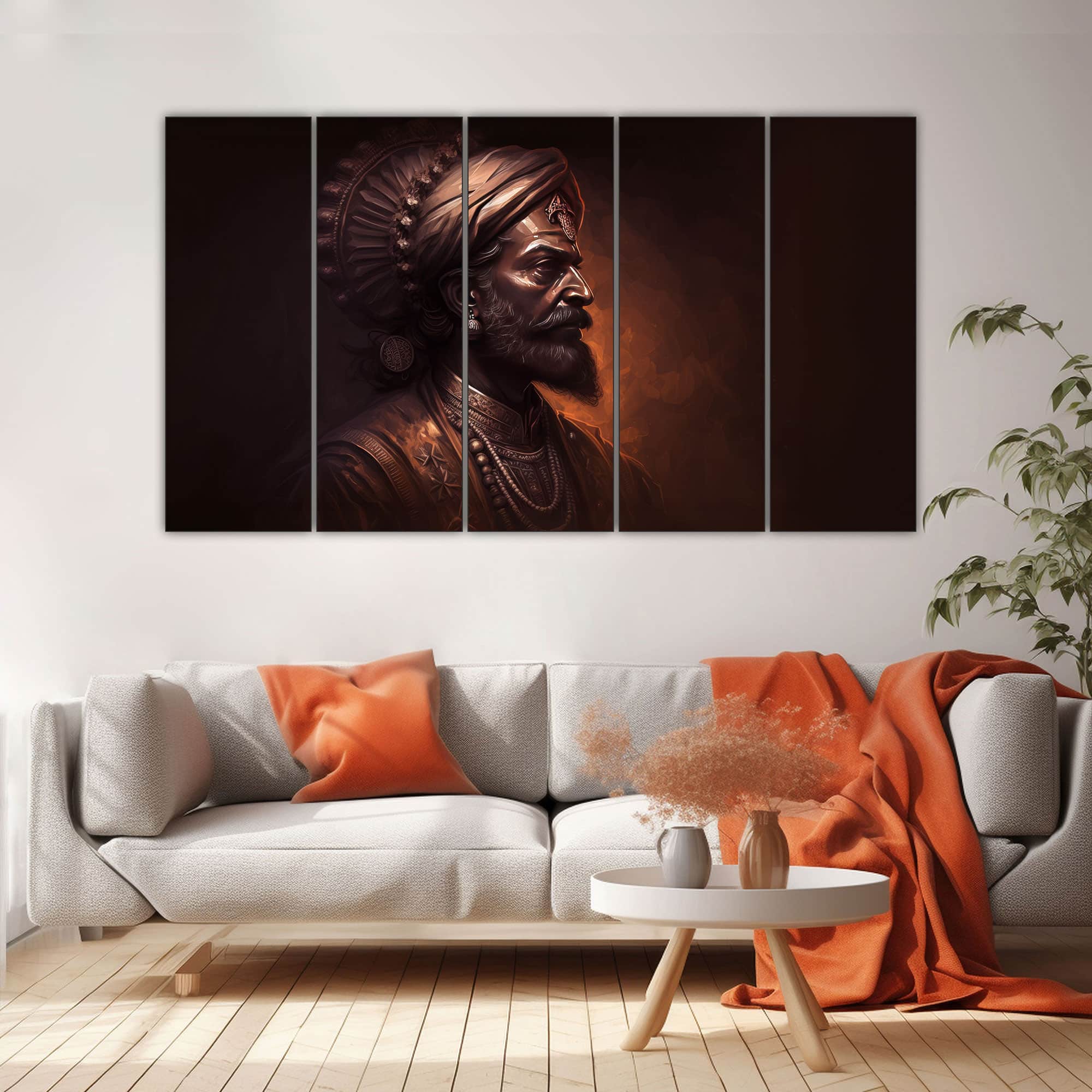 The Castle Decor Shiva Ji Maharaj Wall Painting Wooden Framed 27x48 Inch - The Castle Decor