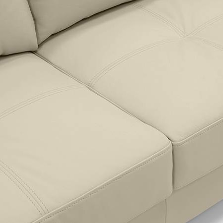 Franco 3 Seater Leather Sofa in Cream Colour