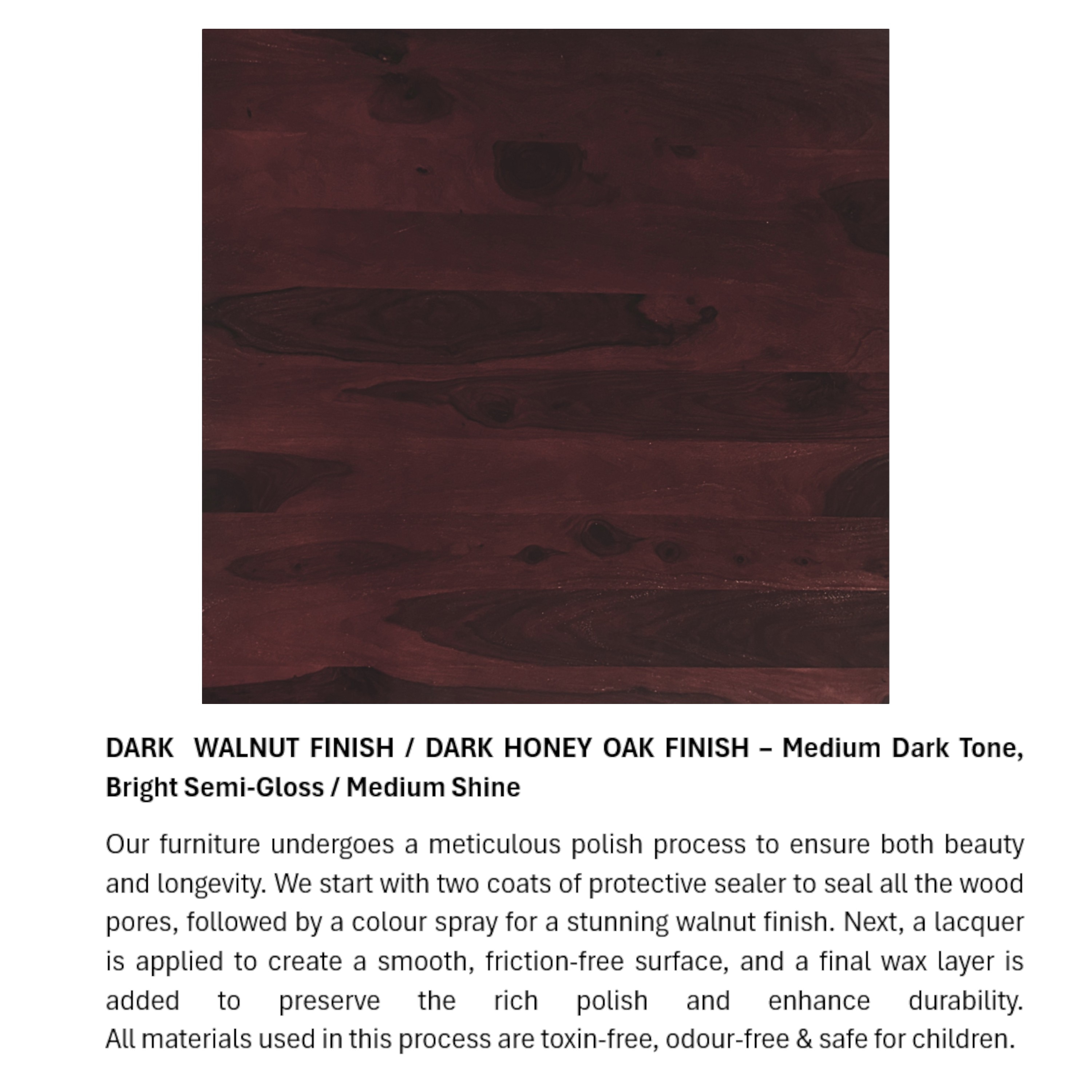 Kingsville Sheesham Wood Coffee Table In Dark Walnut Finish