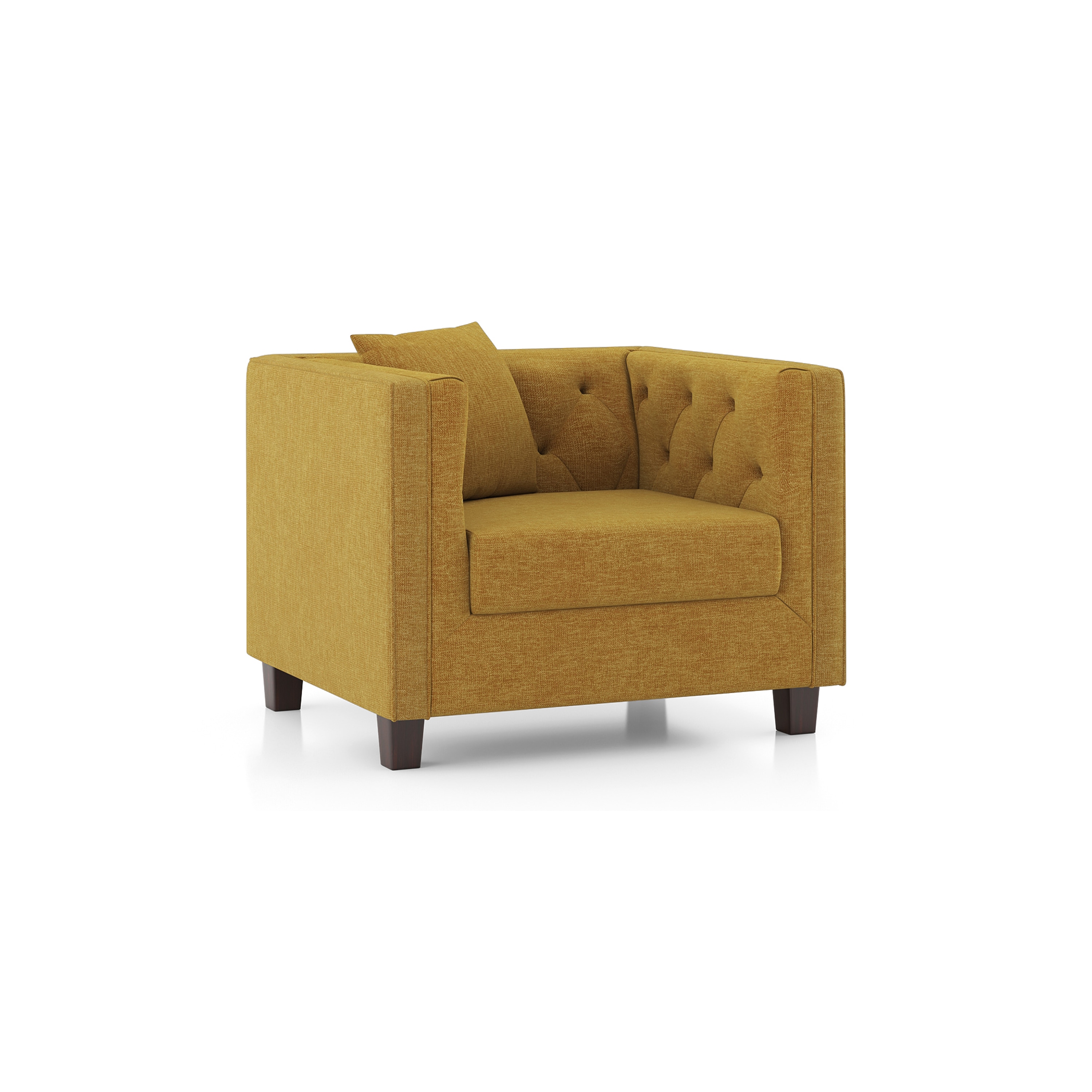 Windsor 1 Seater Seater Fabric Sofa (Colour: Ochre)