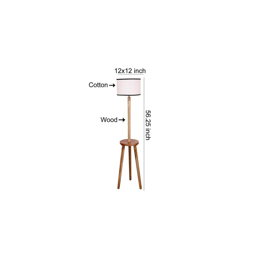 Harlow Multicolour Cotton Shade Floor Lamp