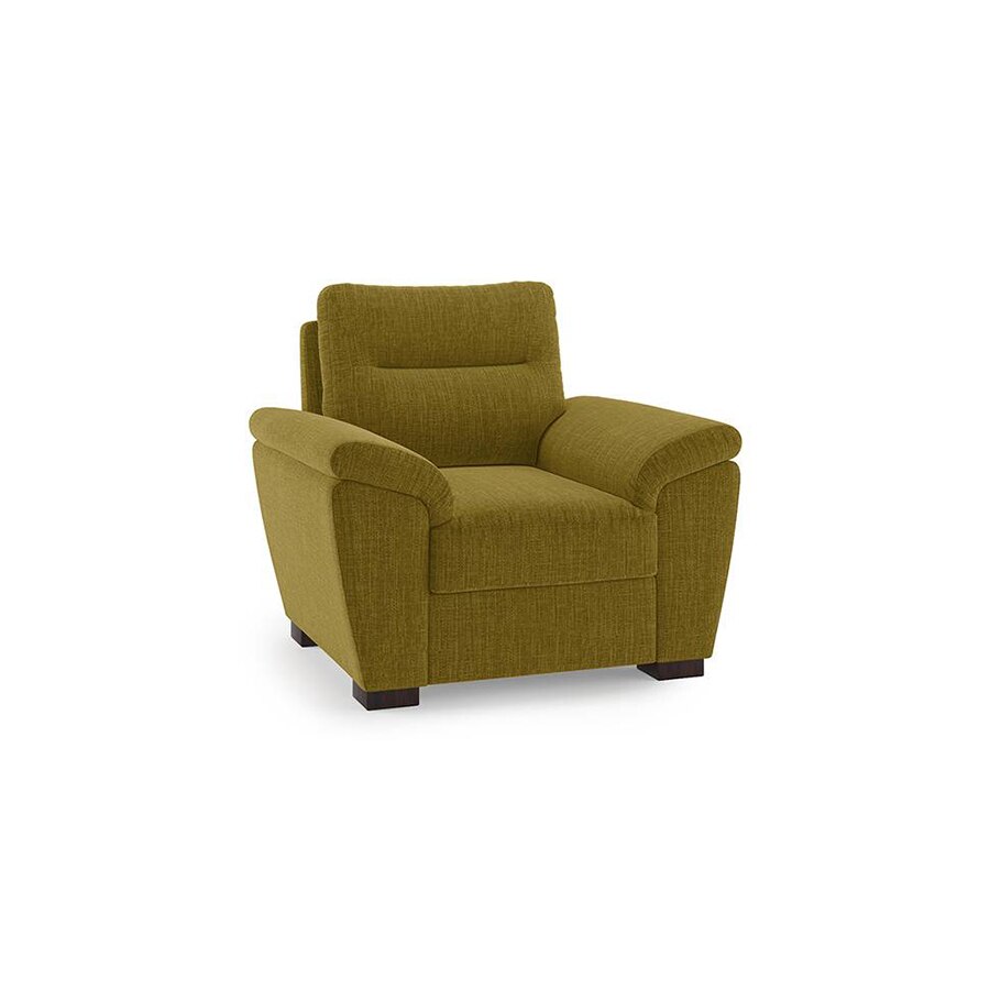 Adelaide Premium 1 Seater Fabric Sofa in Olive Green Colour