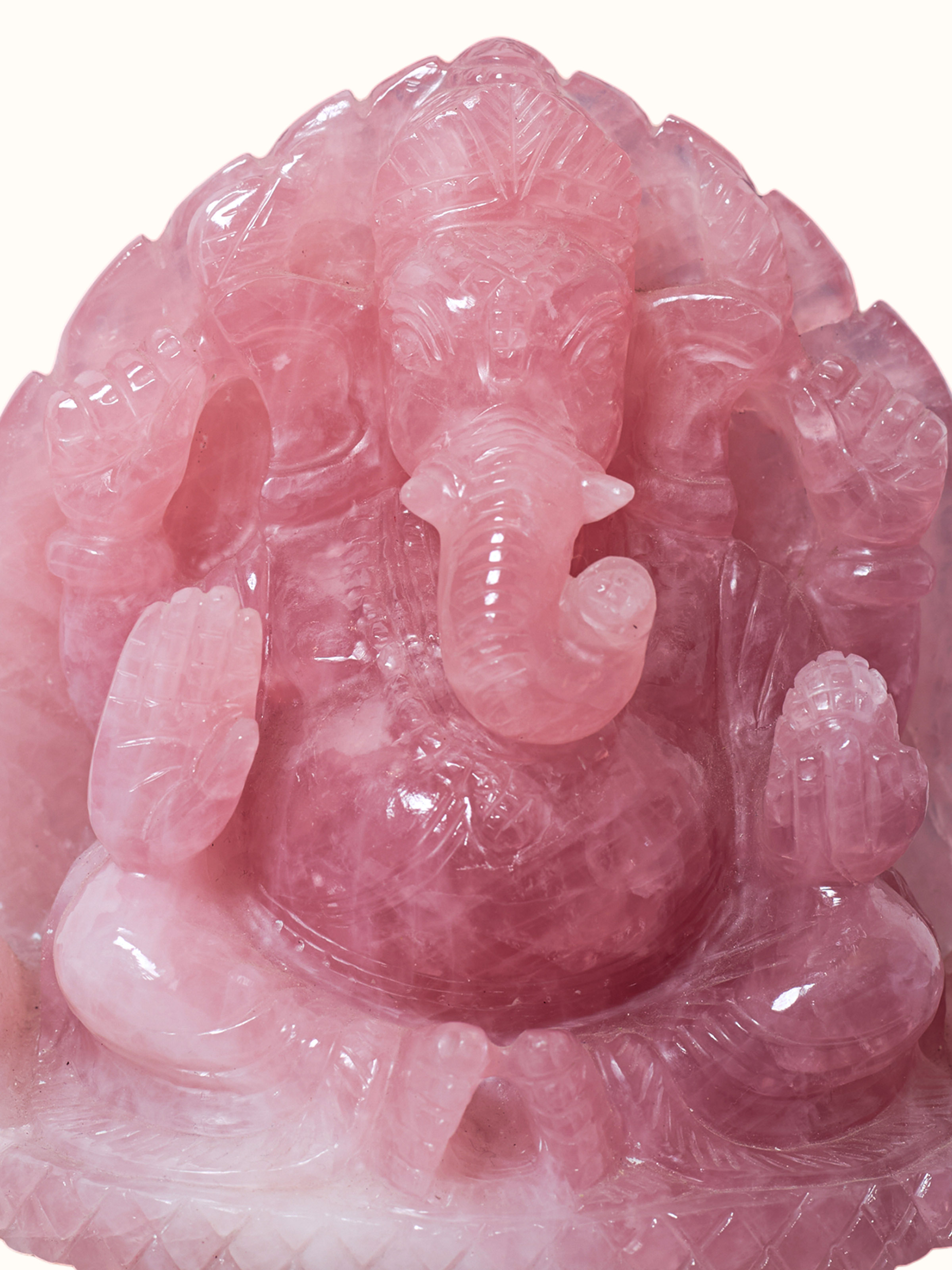 Stone Carved High Gloss Ganesha Idol