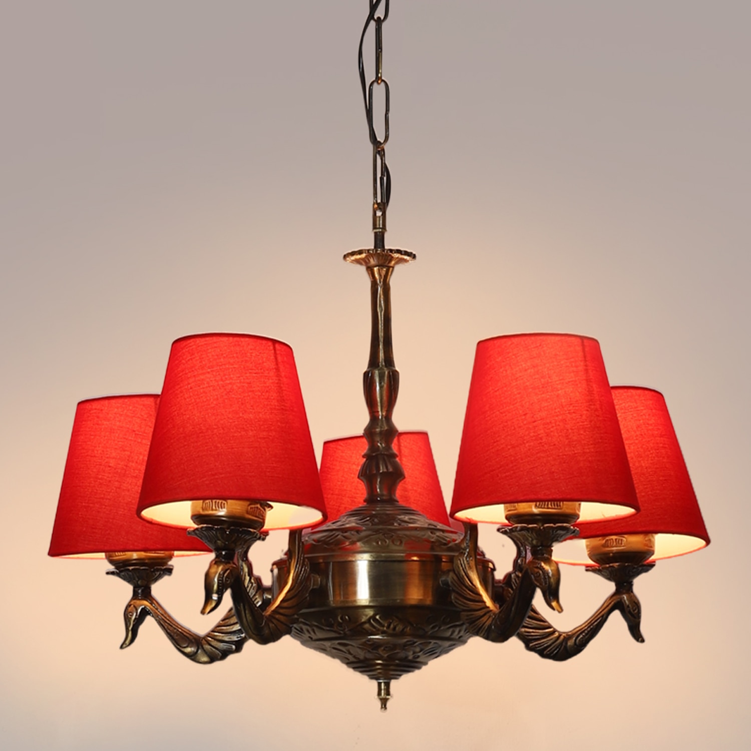 Devansh Gold Antique Wall Mounted Lamp With Beige Jute Shade