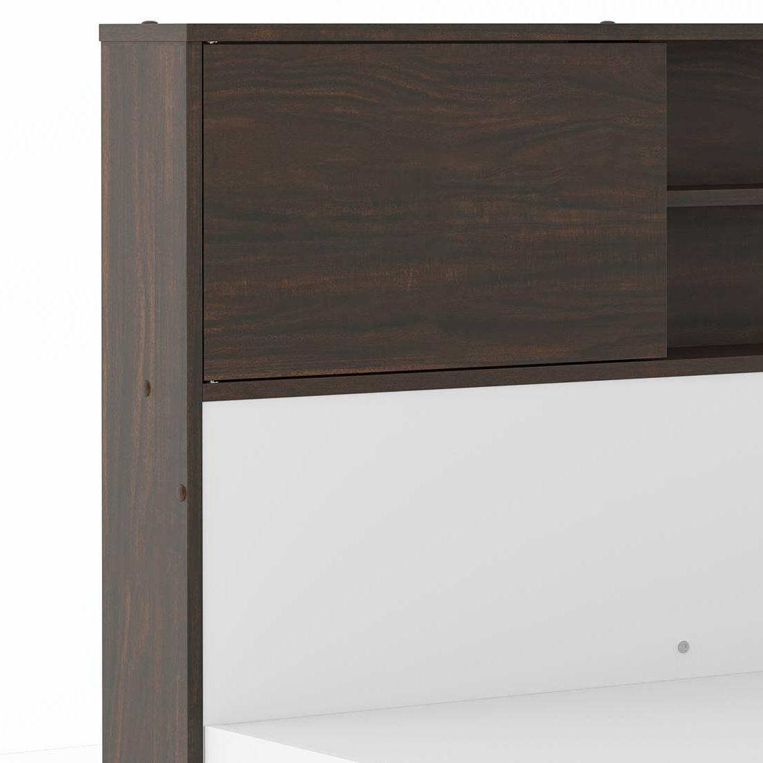 Riley Dual Tone Queen Size Box Storage Bed In White Finish
