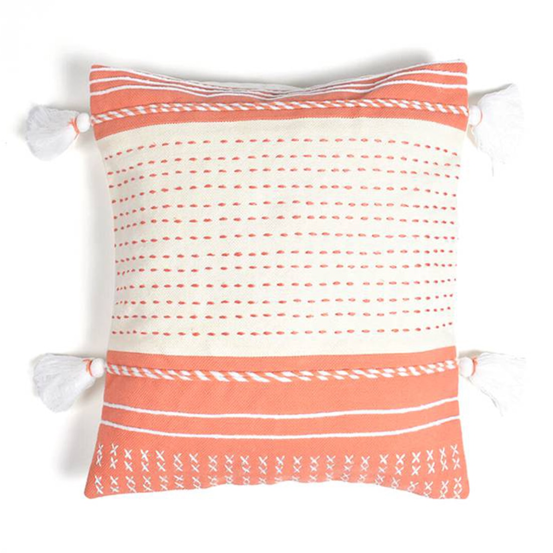 Coral Embroidered Cushion Cover - Urban Ladder
