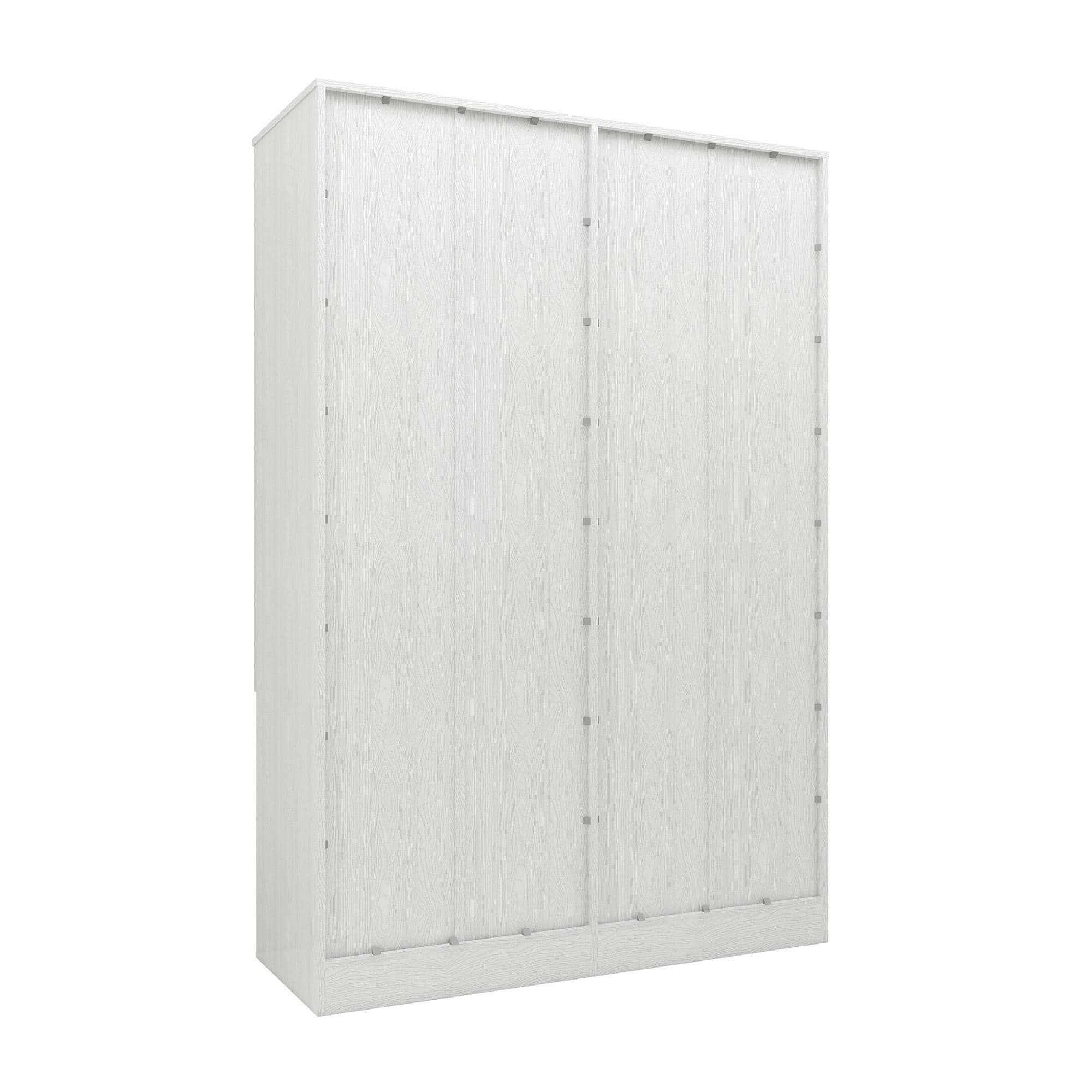 Ren 4 Door Engineered Wood Wardrobe in Silver Oak Finish