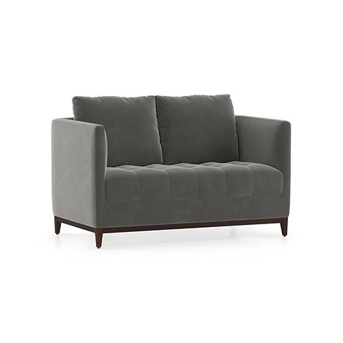 Florence Luxe 2 Seater Fabric Sofa in Ash Grey Velvet Colour