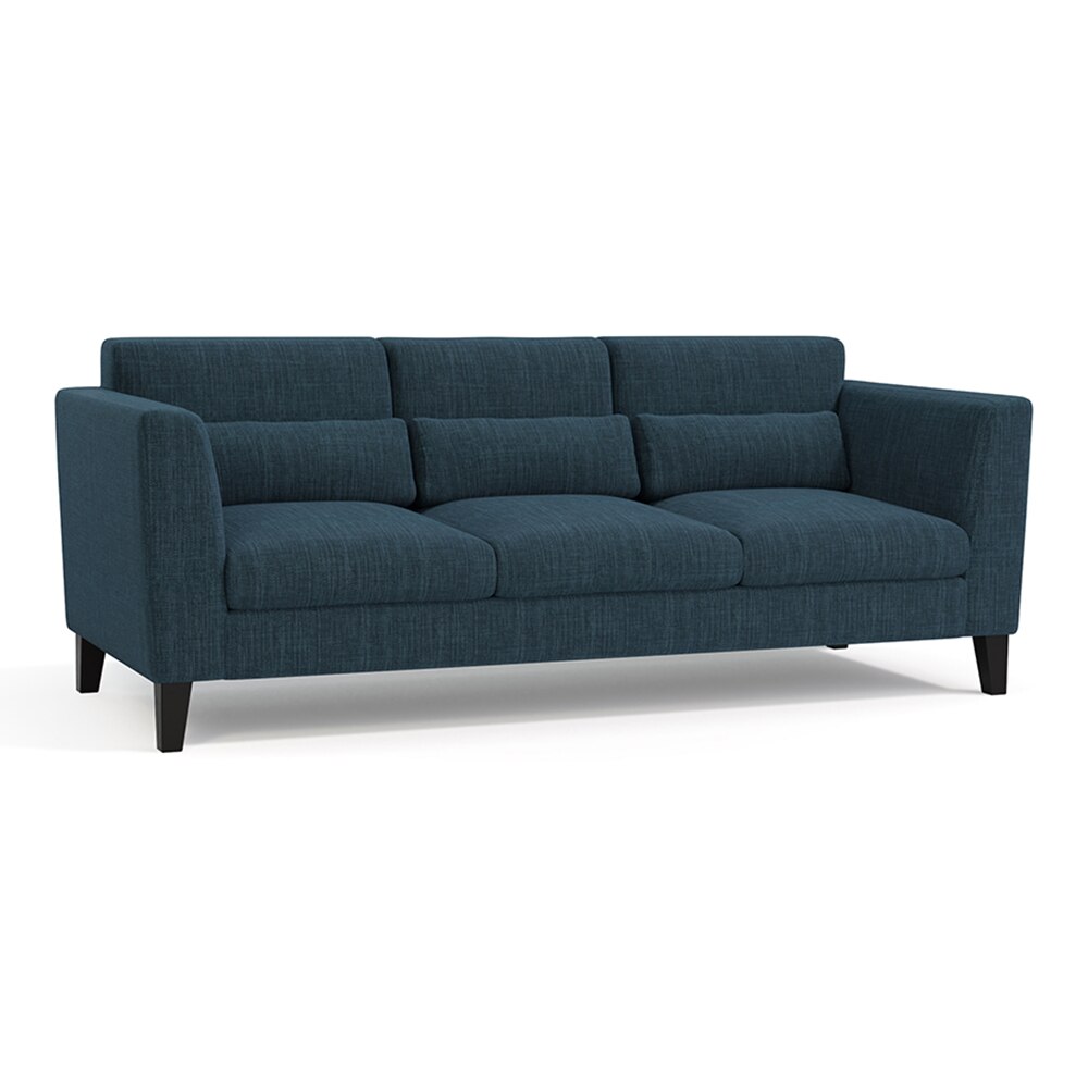 Lewis 3 Seater Fabric Sofa in Indigo Blue Colour