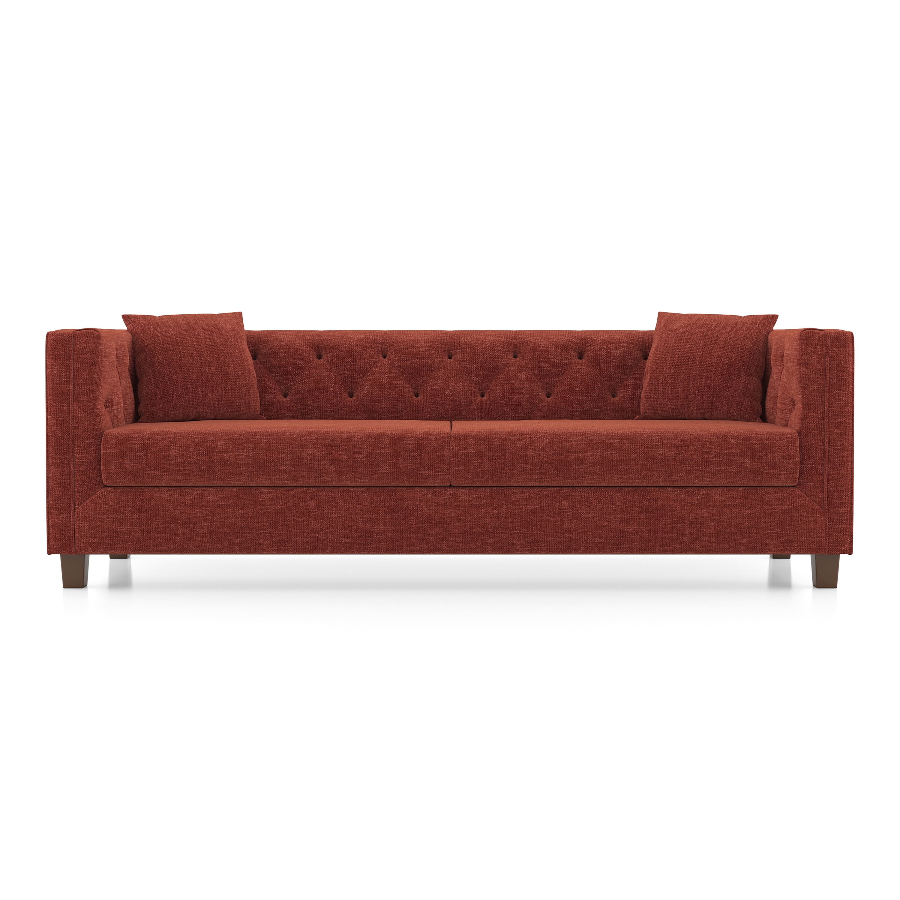 Windsor Sofa Set (Colour : Dark Coral , Seater : 3+1+1)