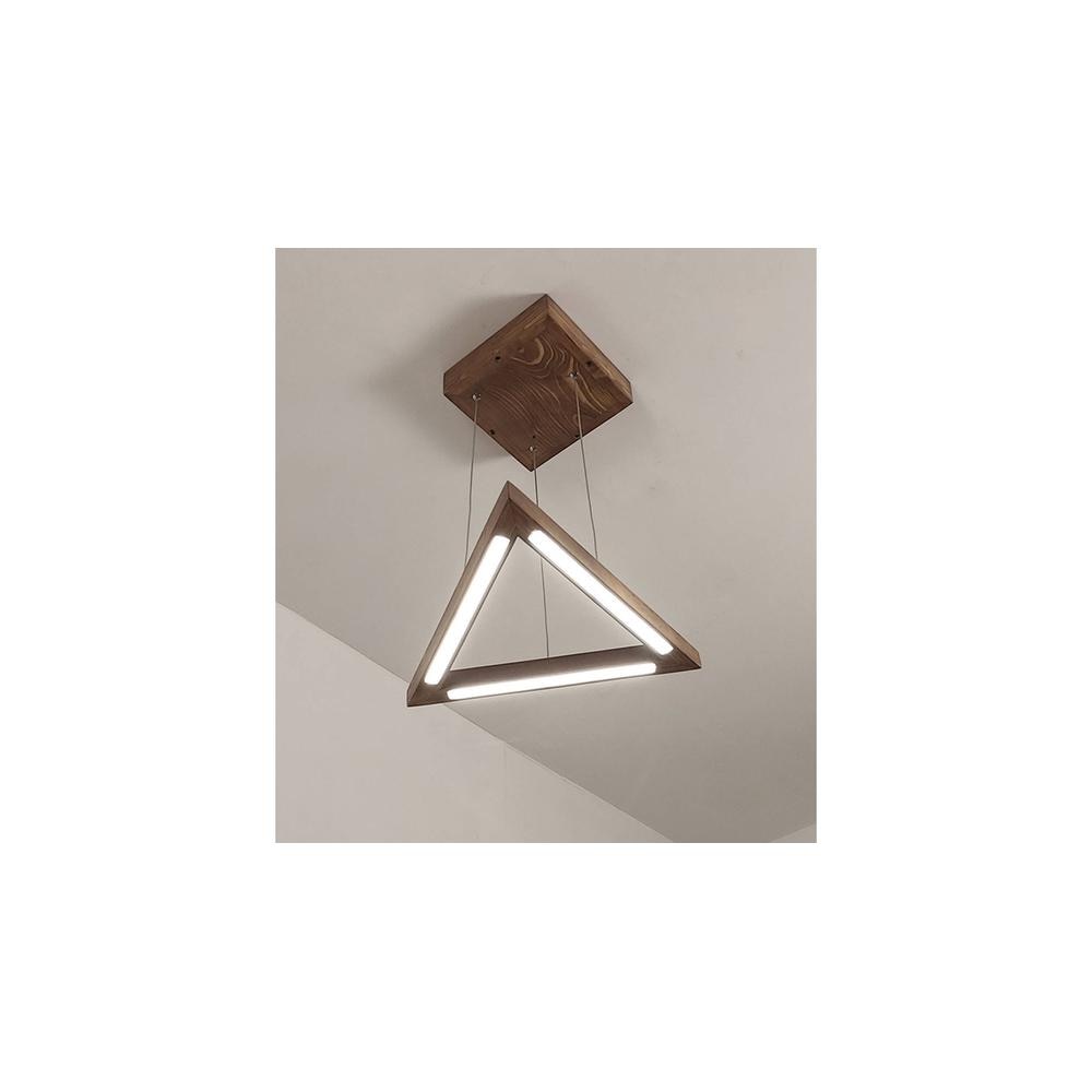 Trine Brown Solid Wood Single Hanging Light