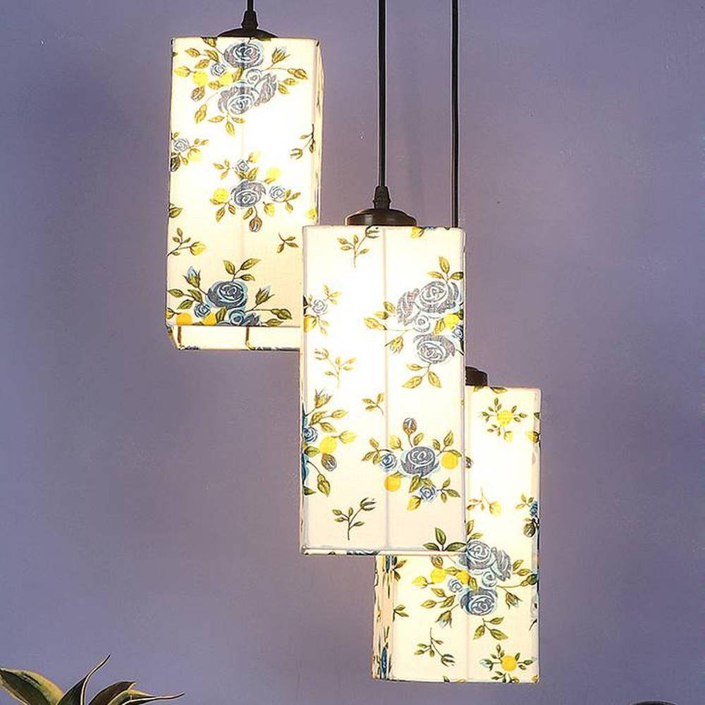 Leonidas Multicolour Fabric Cluster Hanging Light