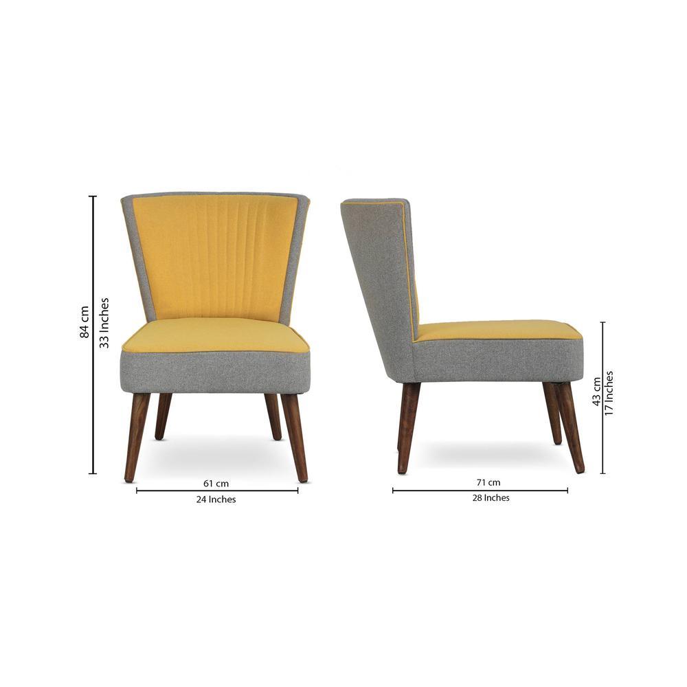 Persephone Accent Chair - Yellow (Colour : yellow)