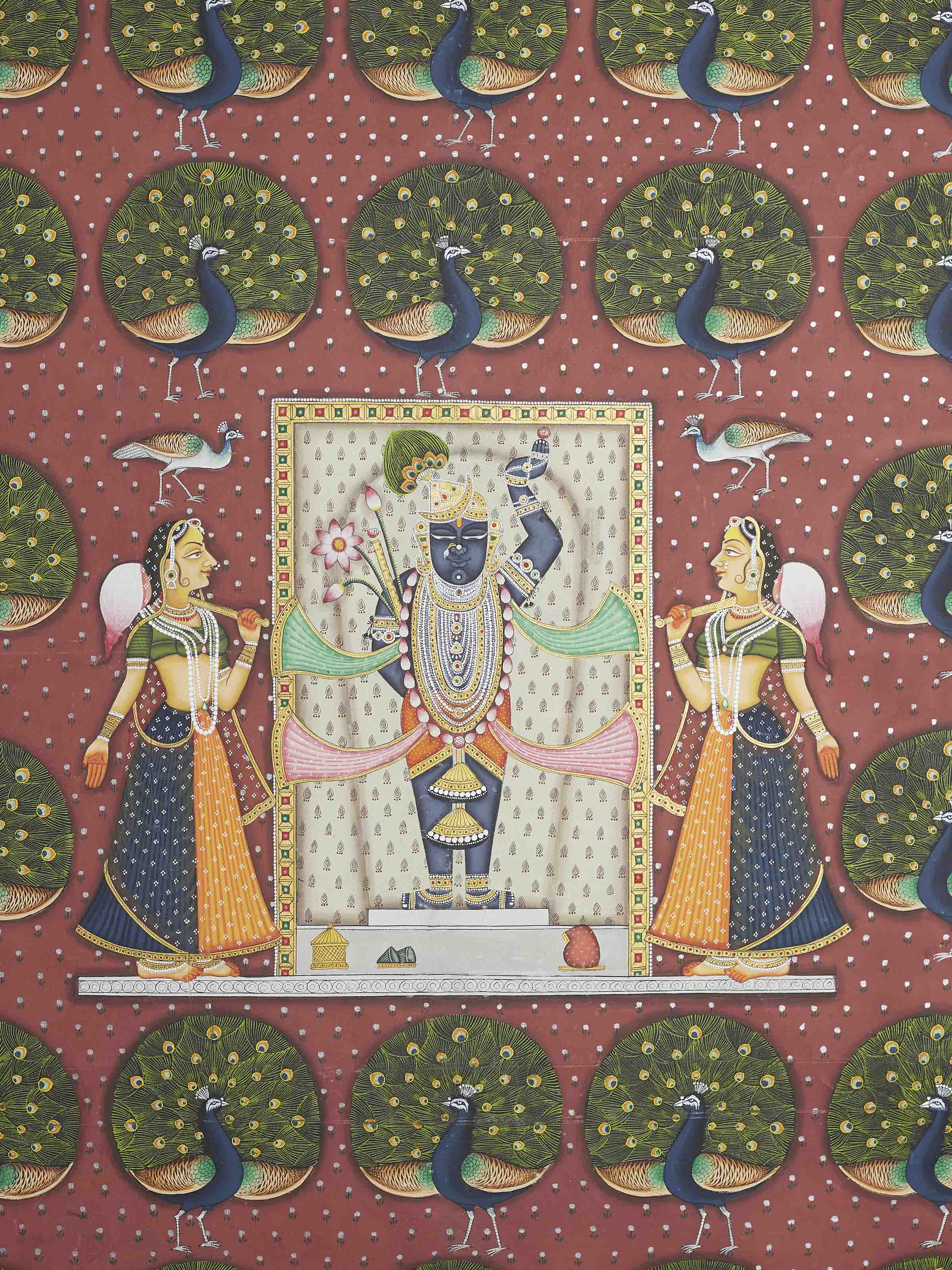 Shrinathji Morkuti Pichwai Painting
