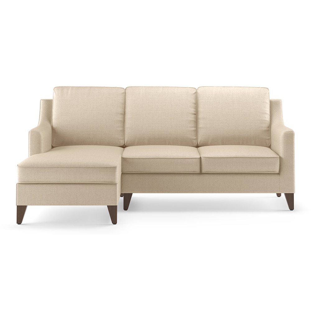 Abbey Sectional Sofa (Colour : Pearl, Cushion : Hard, Seater : Left Aligned 2 Seater + Left Aligned Chaise) - Urban Ladder