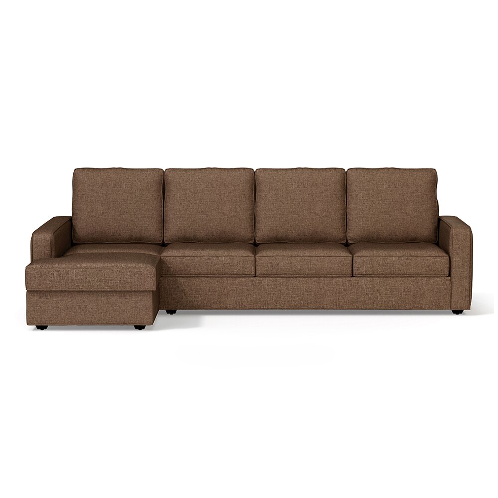 Apollo Compact Sofa (Colour : Mocha, Cushion : Soft, Back Type : High Back, Seating Capacity : Left Aligned 3 Seater + Left Aligned Chaise)