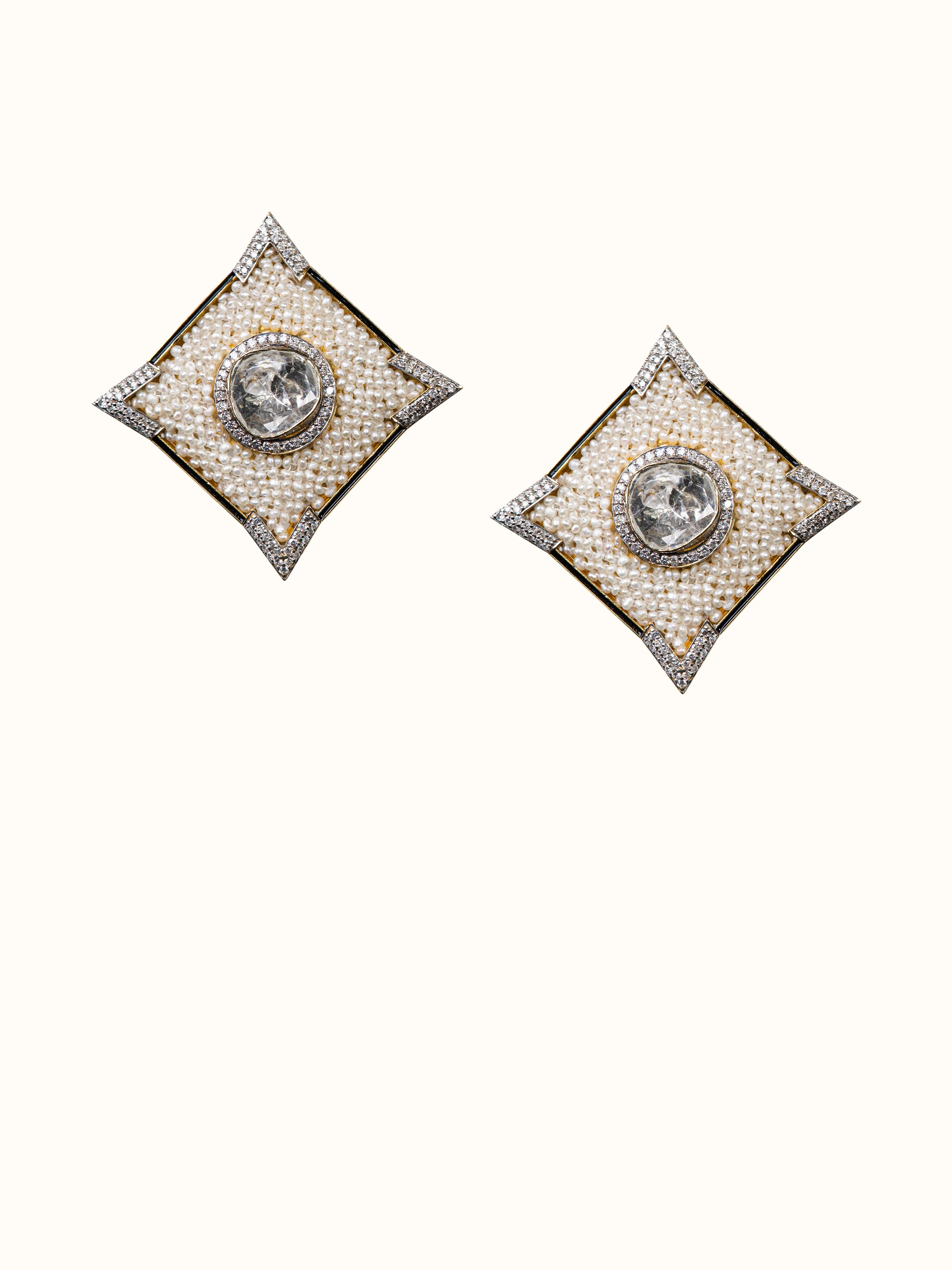 Dank Polki 14 Karat Studs