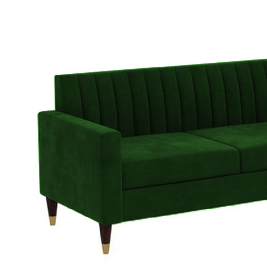 Deeplac Sectional Fabric Sofa - Green