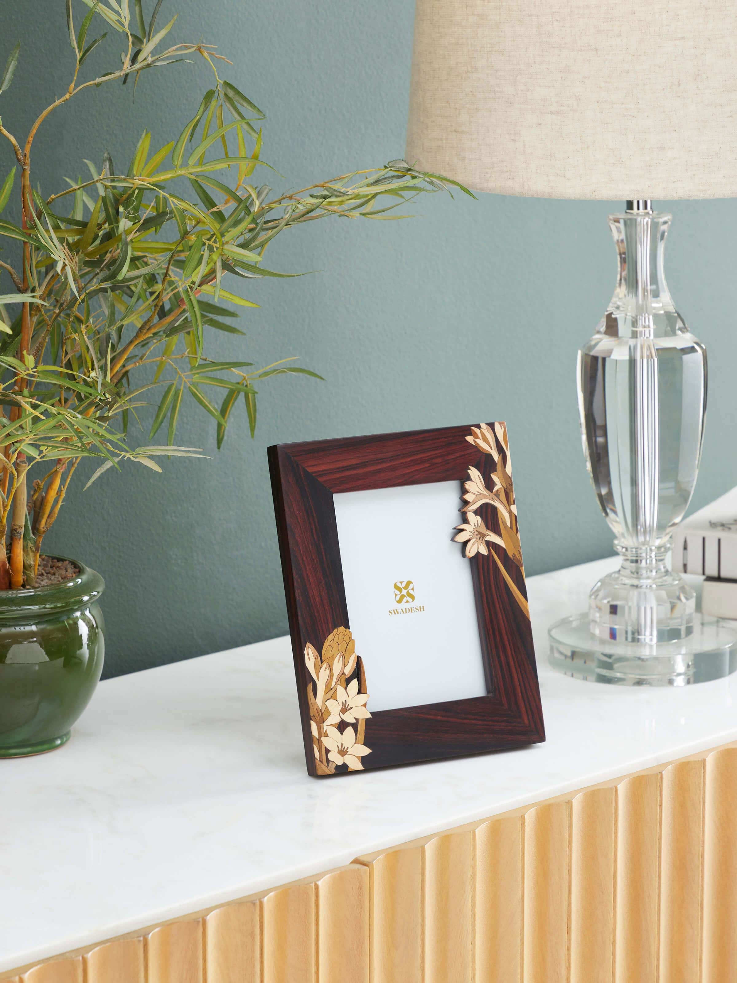 Mysore Rosewood Inlay Photo Frame