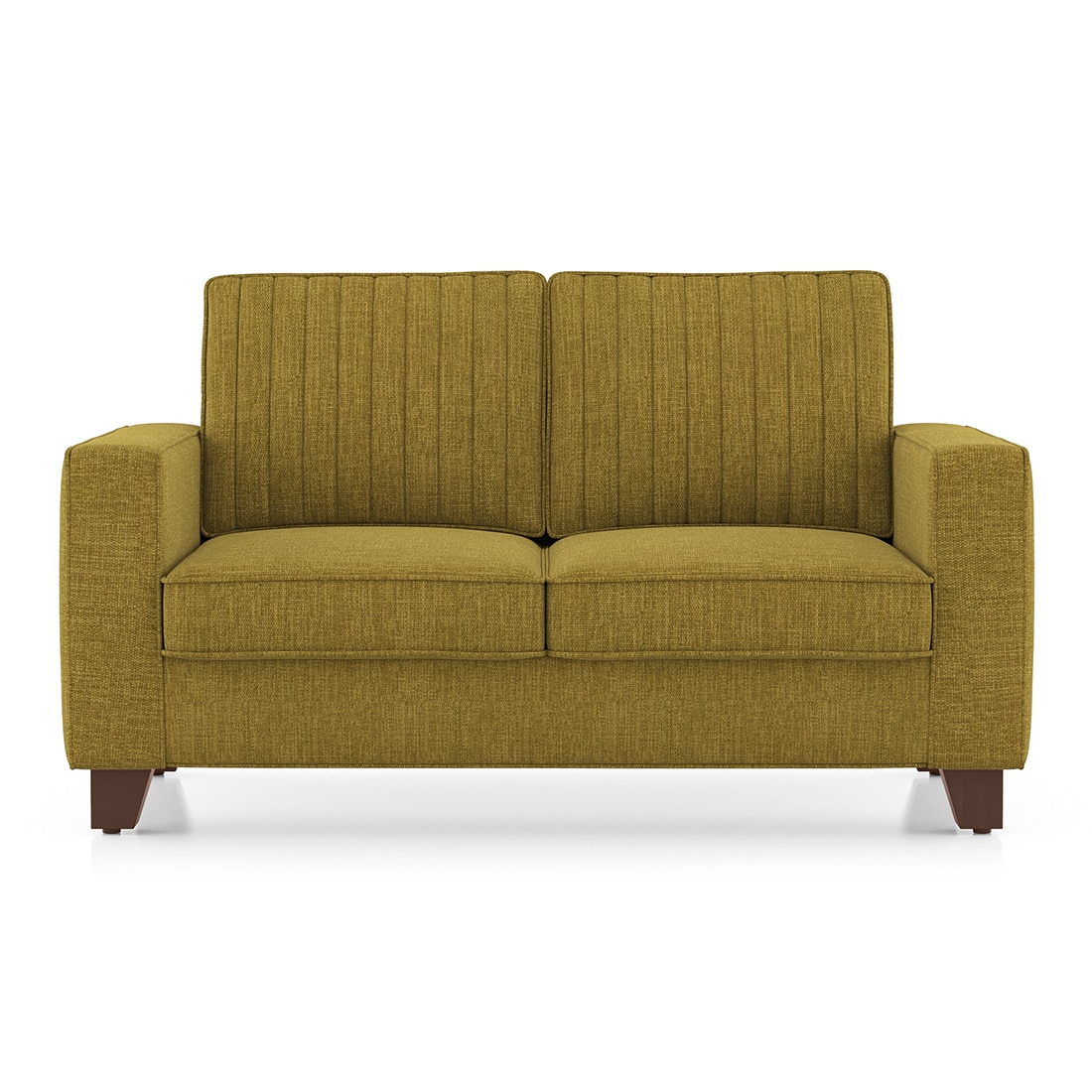 Apollo Neo 2 Seater Fabric Sofa in Olive Green Colour (Back Height : Regular, Cushion Type : Soft)
