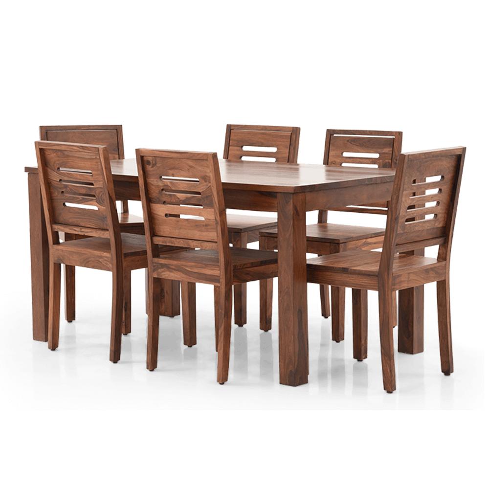 Arabia - Capra 6 Seater Dining Table Set Finish Mahogany