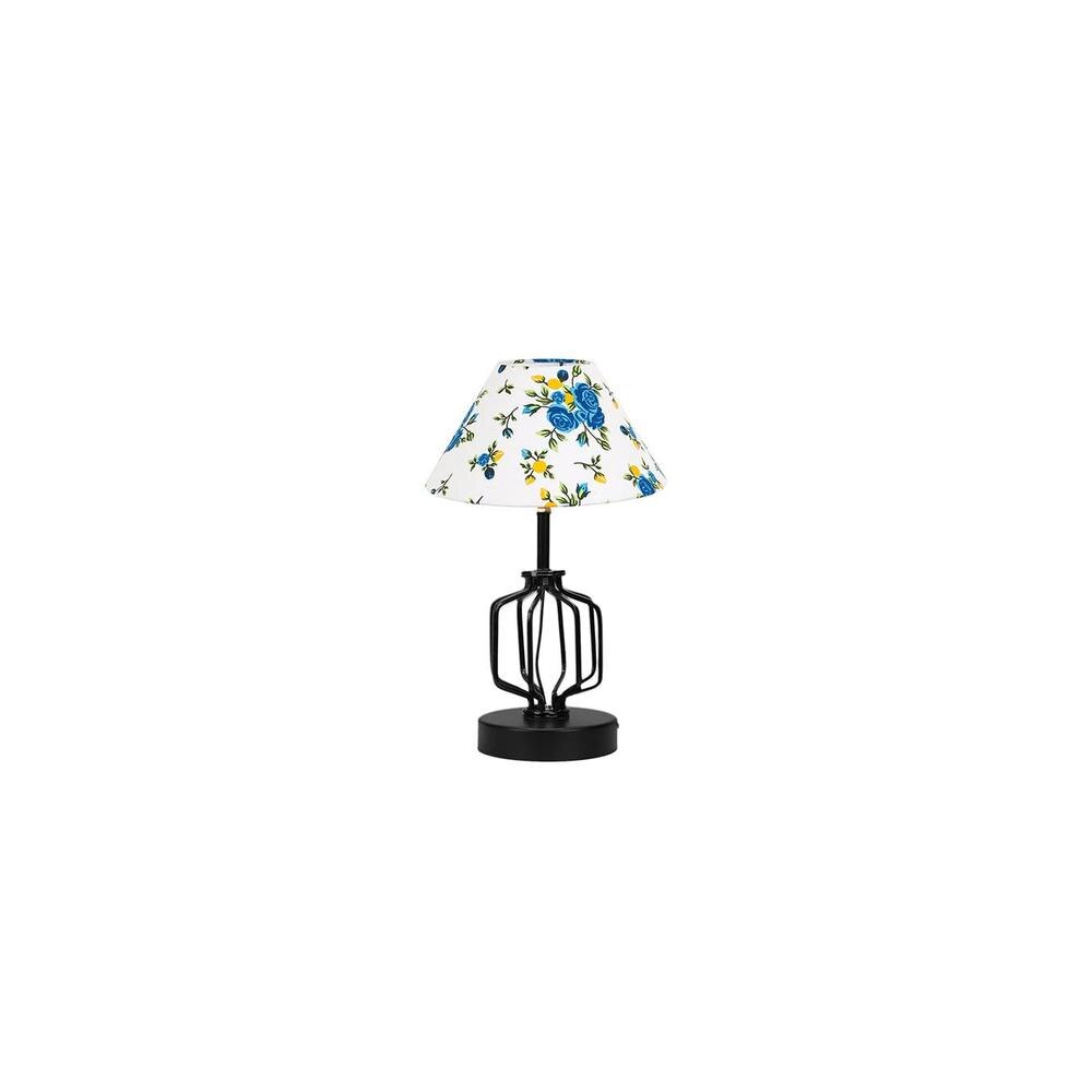 Ariyah Multicolor cotton Table lamp with Iron Base