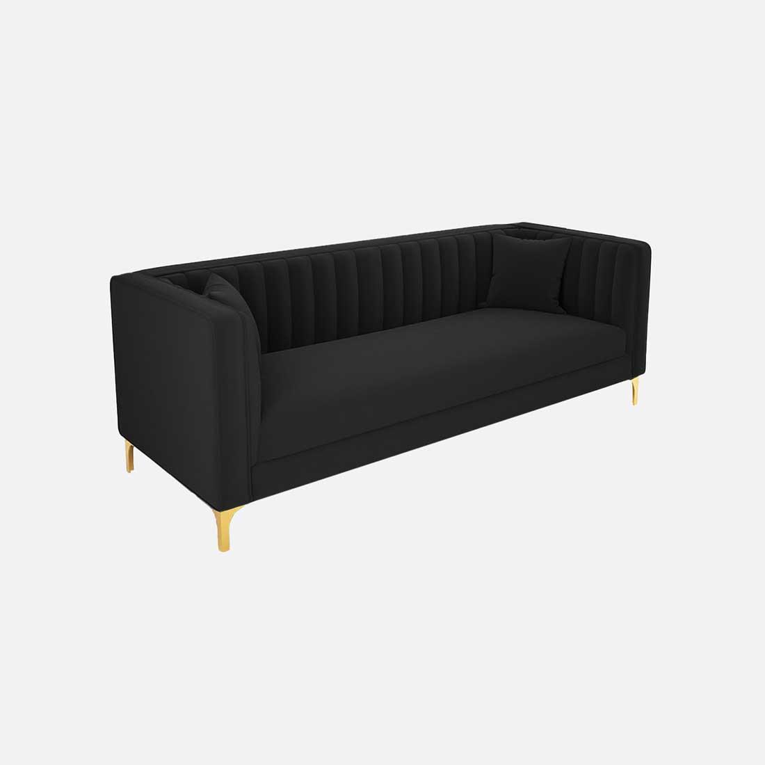 Tuxedo Fabric Sofa (Black)