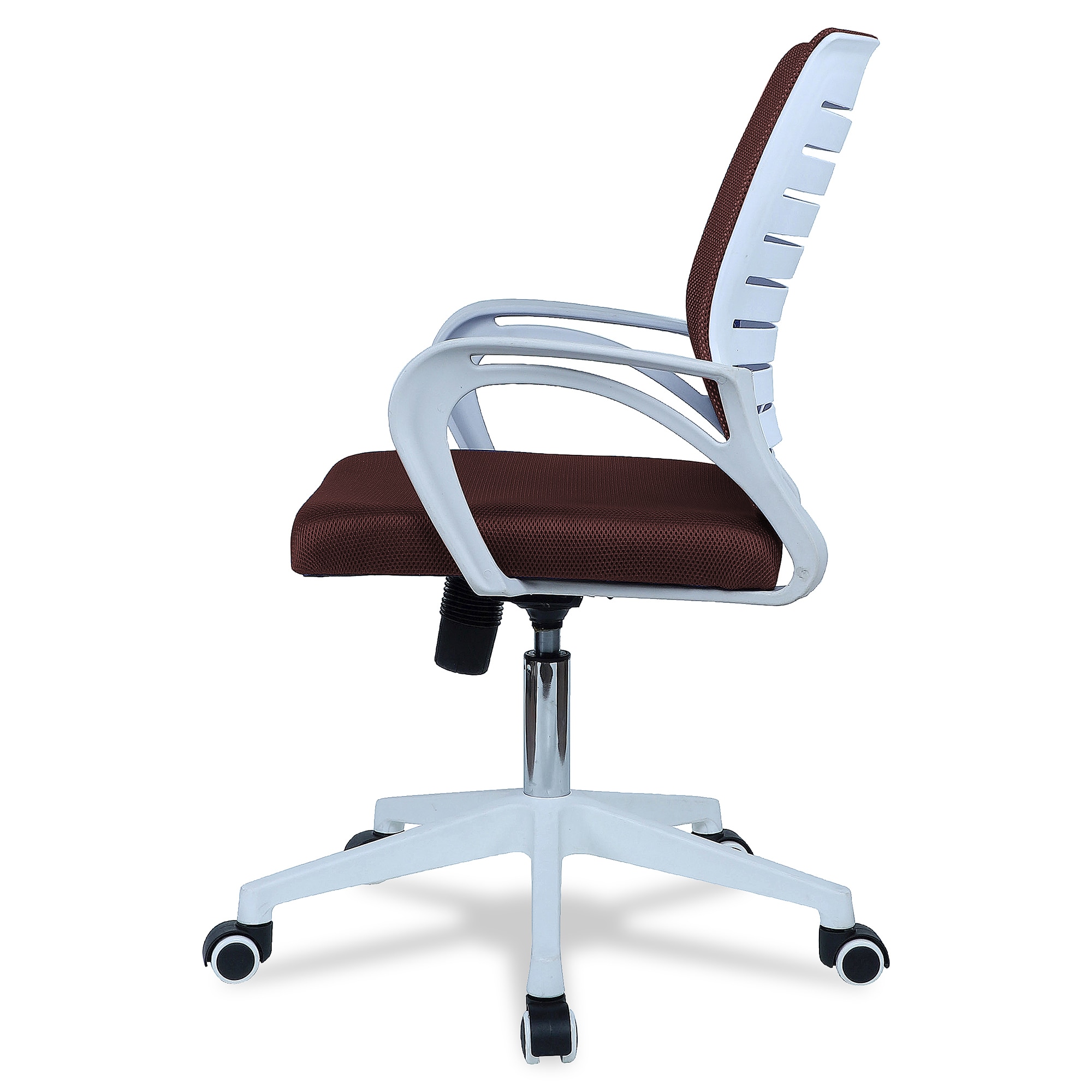 Mmarveal Mid Back Ergonomic Chair in Brown Colour