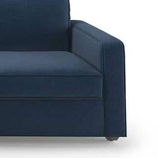 Apollo Fabric Sectional Sofa (Colour : Lapis Blue, Cushion : Hard, Back Type : Regular, Seating Capacity : Left Aligned 2 Seater + Left Aligned Chaise)