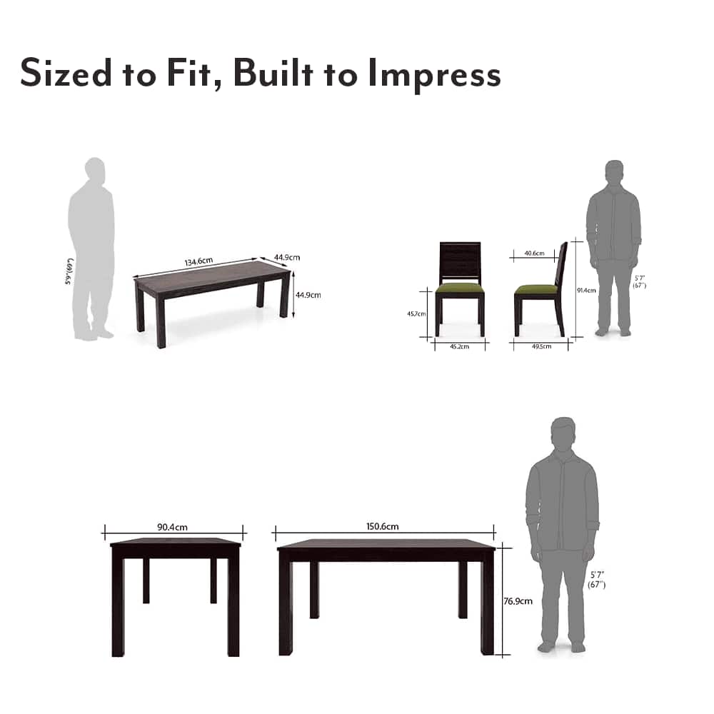 Arabia Oribi 6 Seater Dining Table With Capra Bench