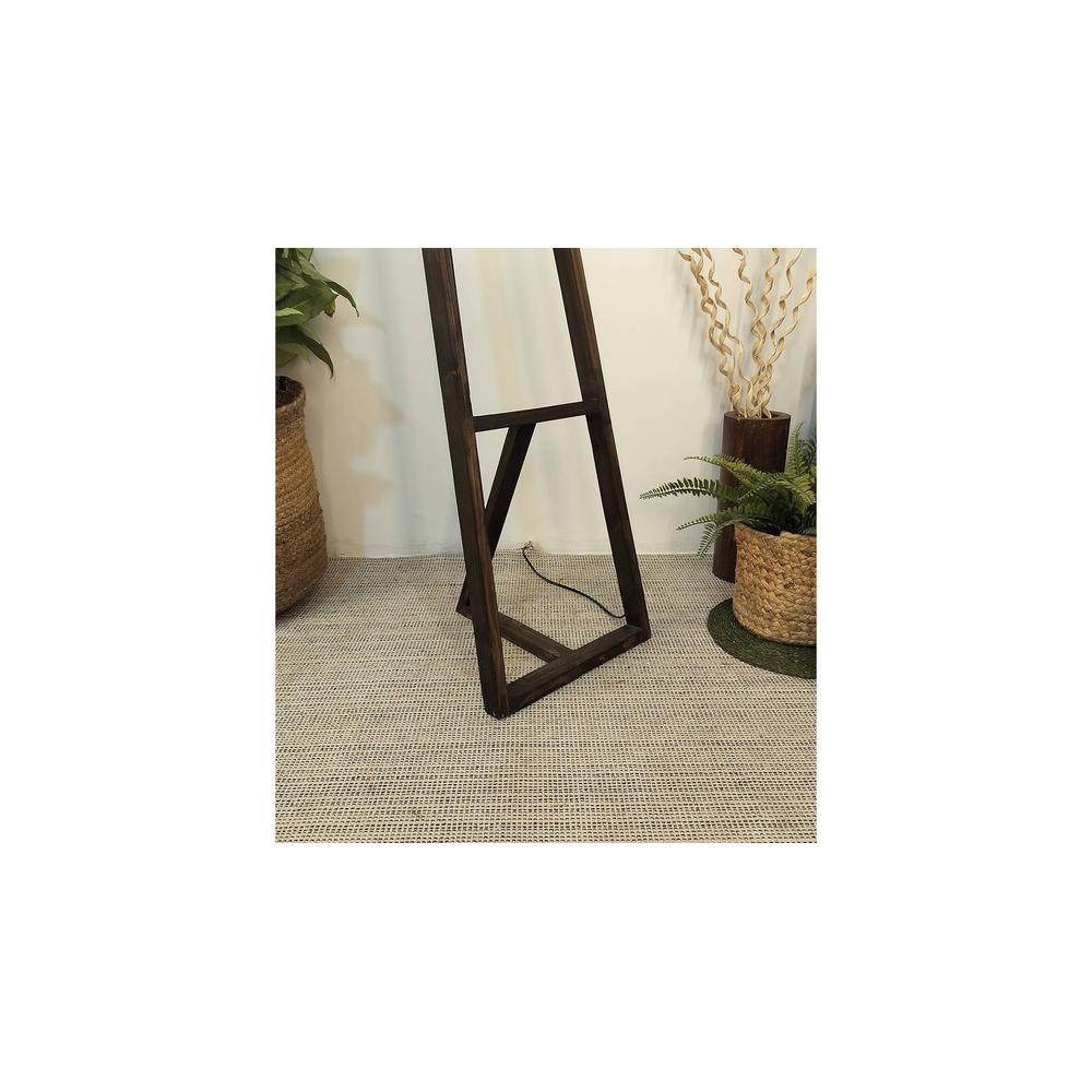 Angular Beige Jute Floor Lamp with Beige Jute Base