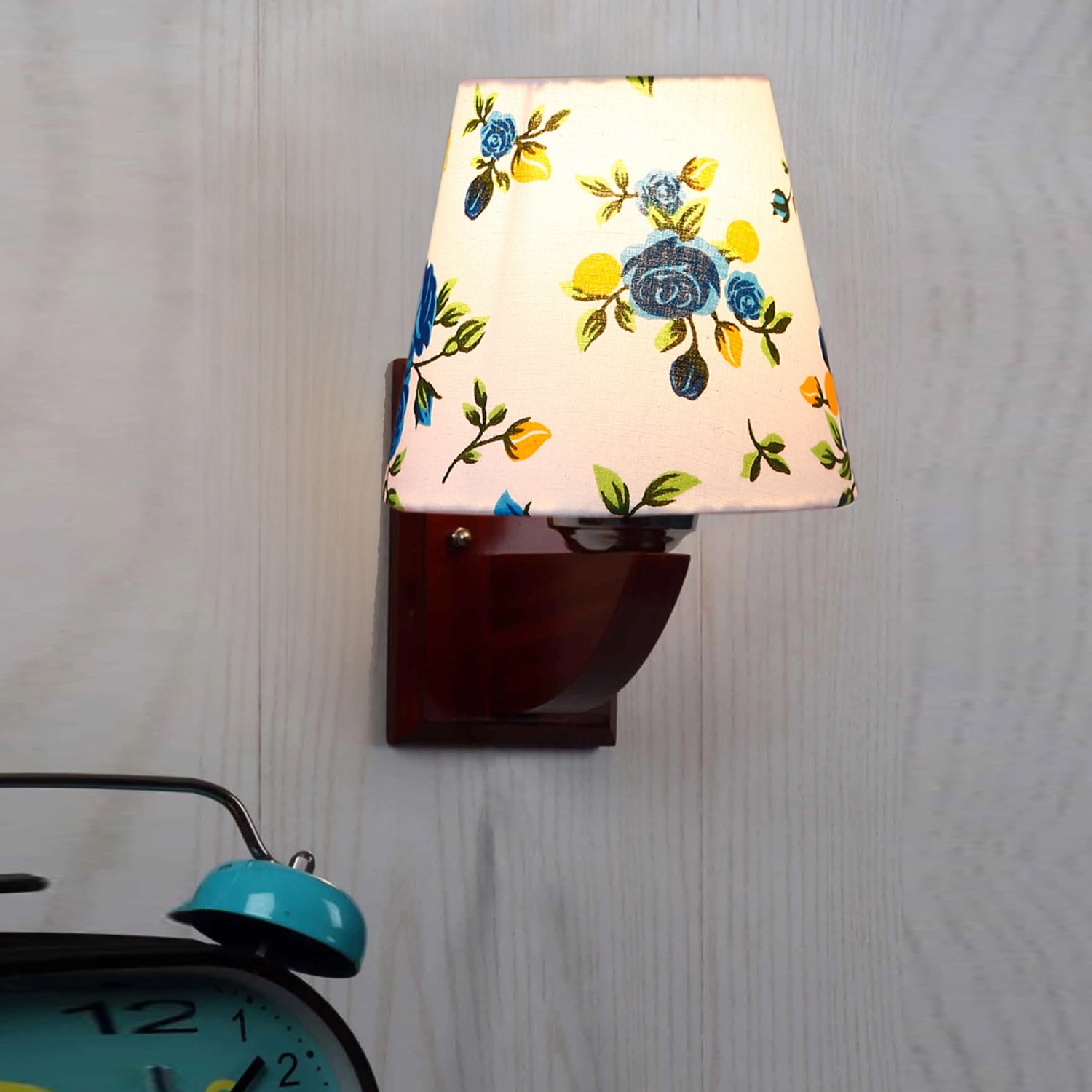 Devansh Solid Wood Electric Wall Light in Multi Colour with Multi Shade Count of 1 Light - Devansh