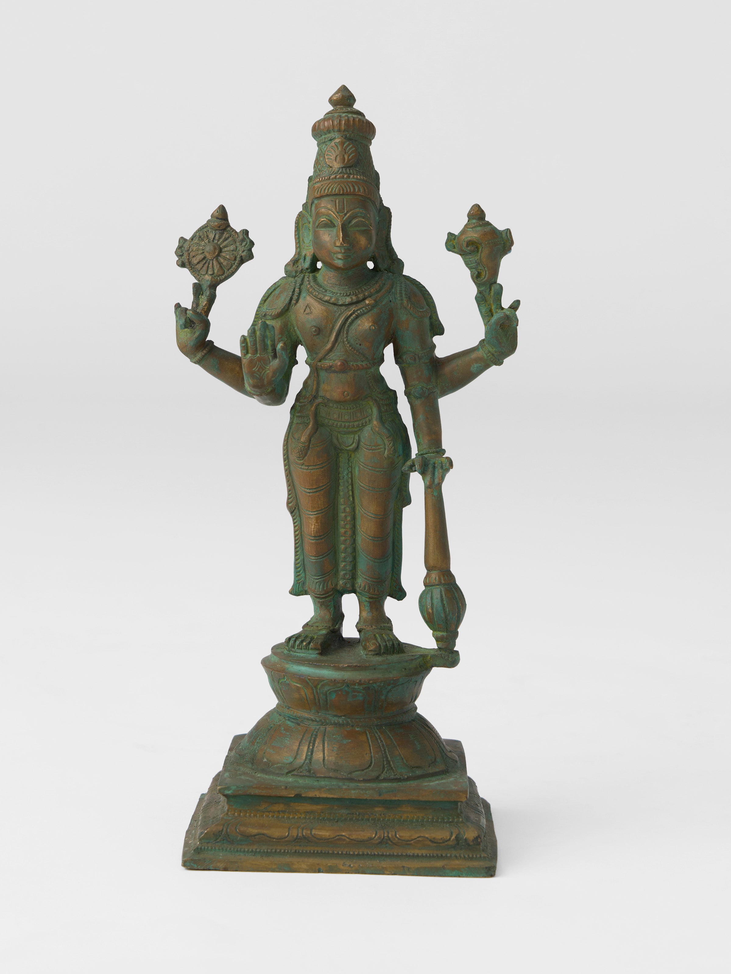 Bronze Cast Vishnu Gada Idol