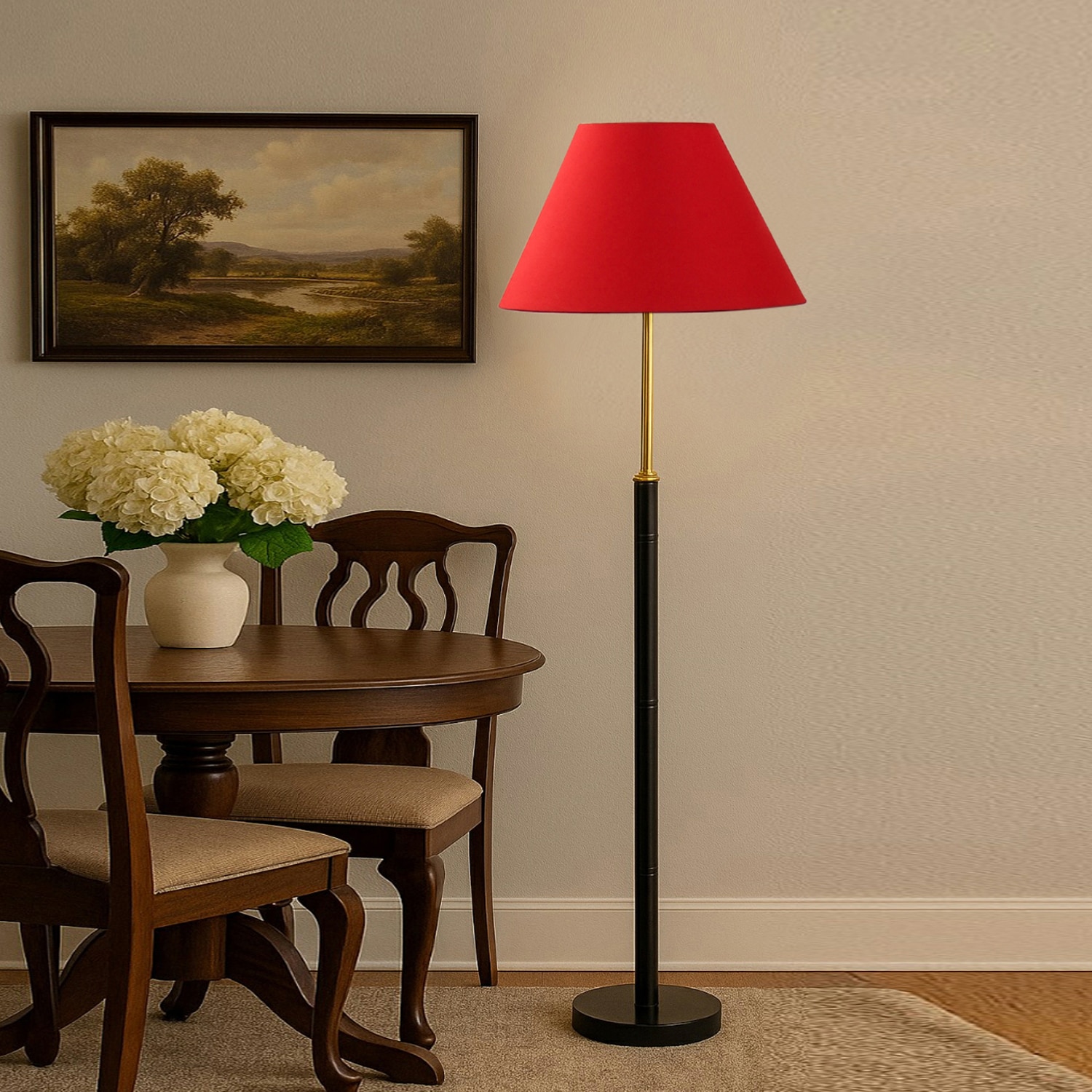 Devansh Wood & Metal Floor Lamp