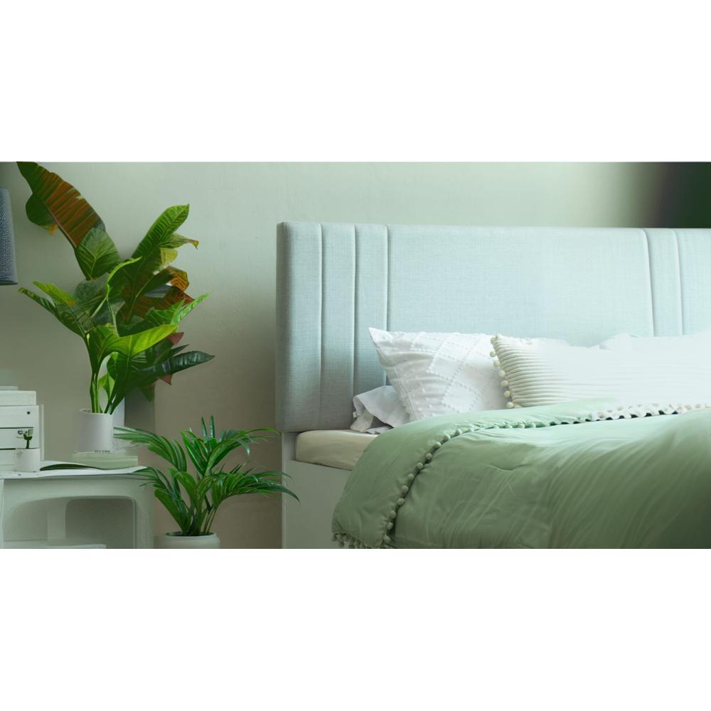 Ananda Engineered Wood Queen Size Bed In White Finish