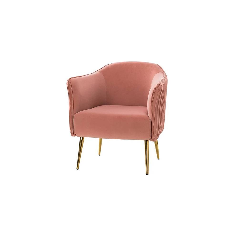 Celeo Velvet Accent Chair in Dusty Rose Colour