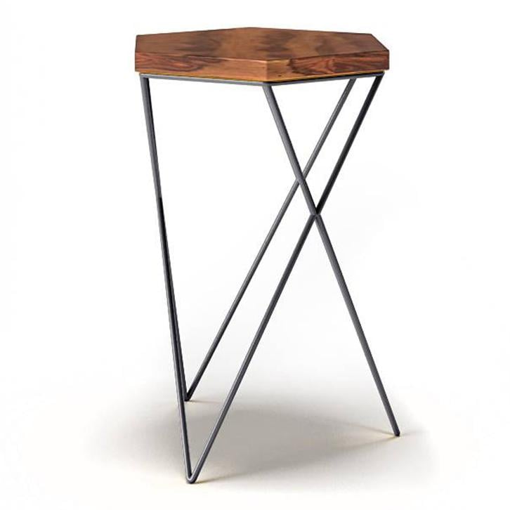 Dyson Solid Wood Side Table in Teak Finish