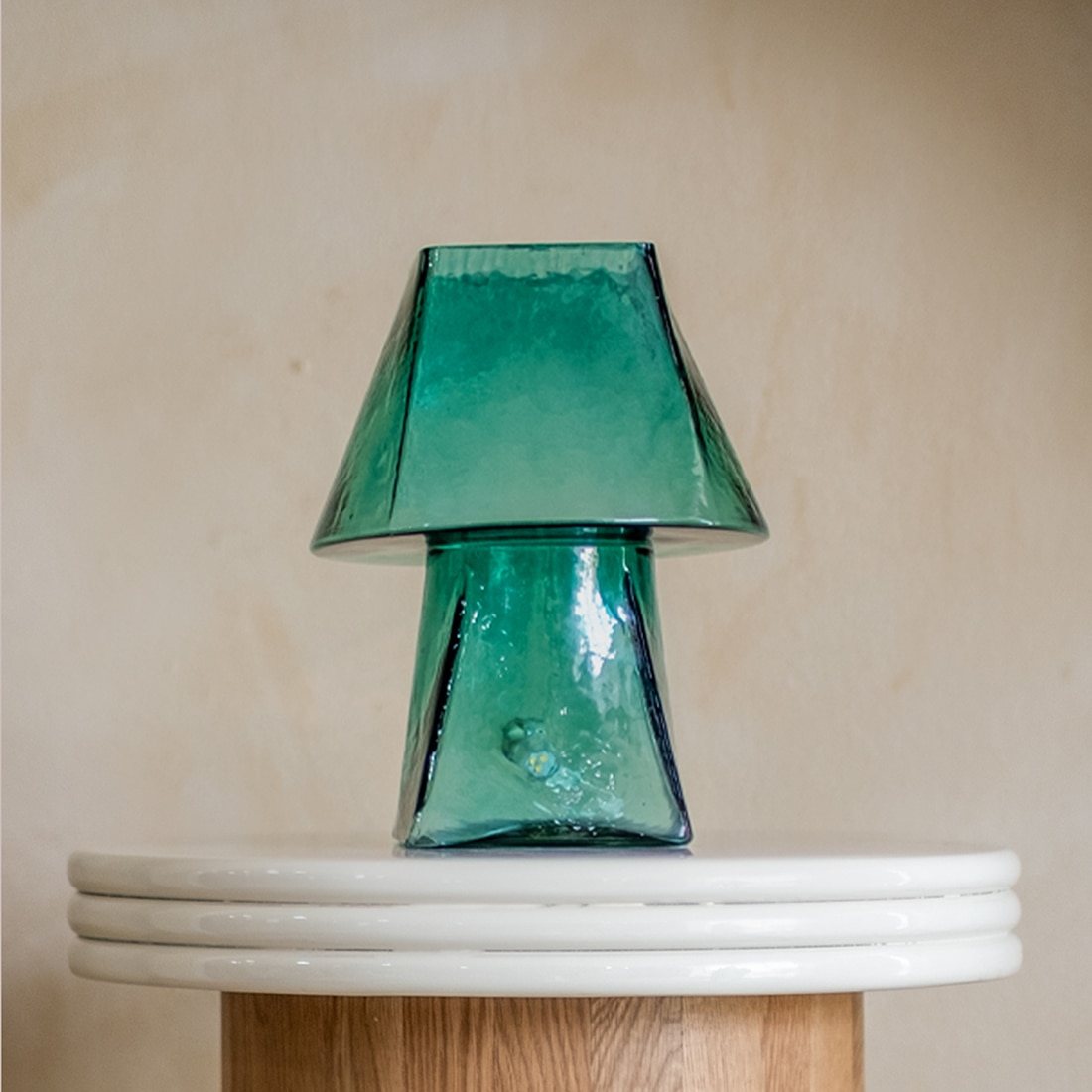 Lueur Teal Mini Handcrafted Table Lamp