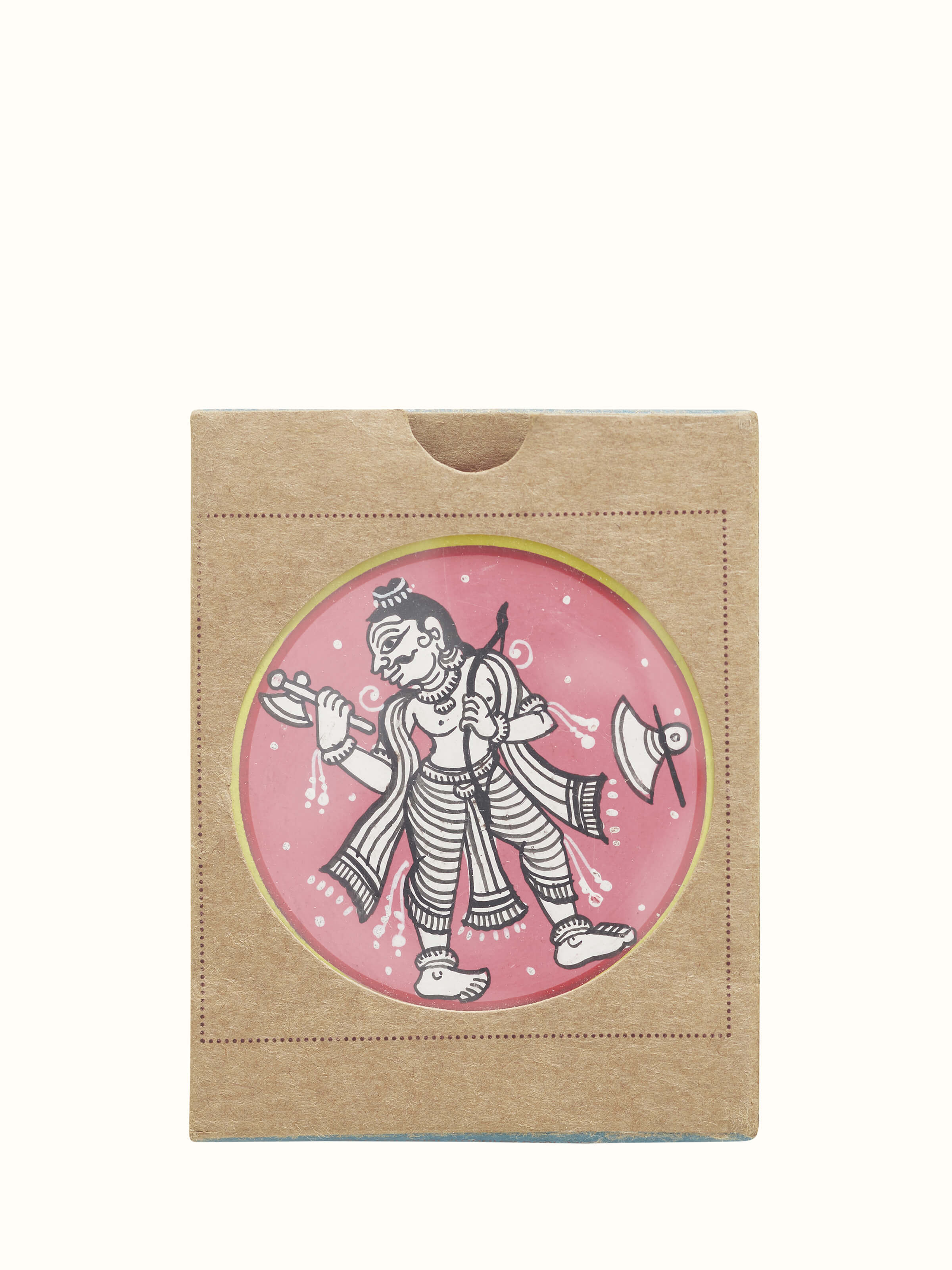 Detailed view of Pattachitra fridge magnets blue (2 pcs) focusing on the artistic design and high-quality craftsmanship