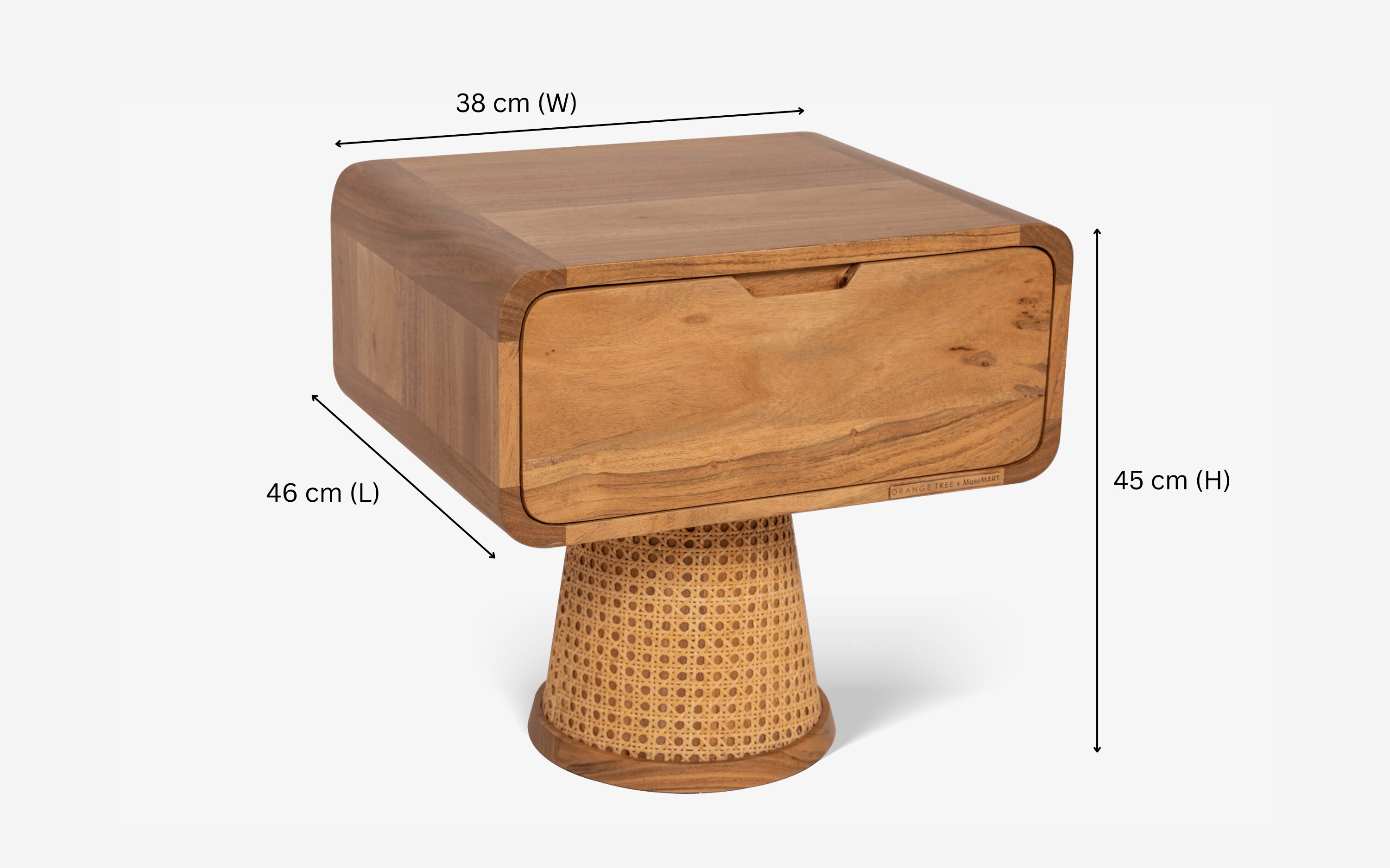 Andaman Pulo Bedside Table in Natural Finish