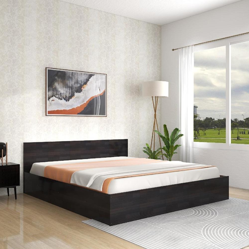 Ren Engineered Wood Queen  Size Bed With Box Storage (Wenge Finish) - Direct Factory to Home Private Limited (DF2H)