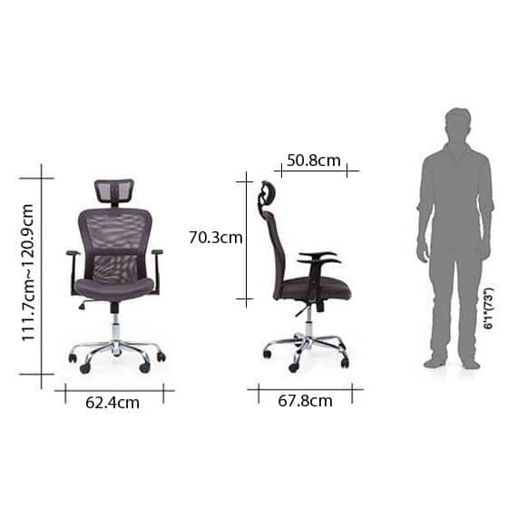 Venturi Study Chair in Ash Grey Colour