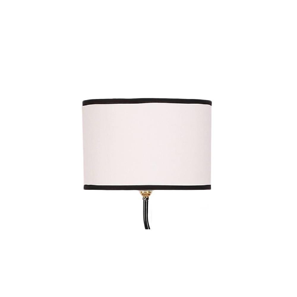 Brayden Multicolour Fabric Floor Lamp with Black Iron Base