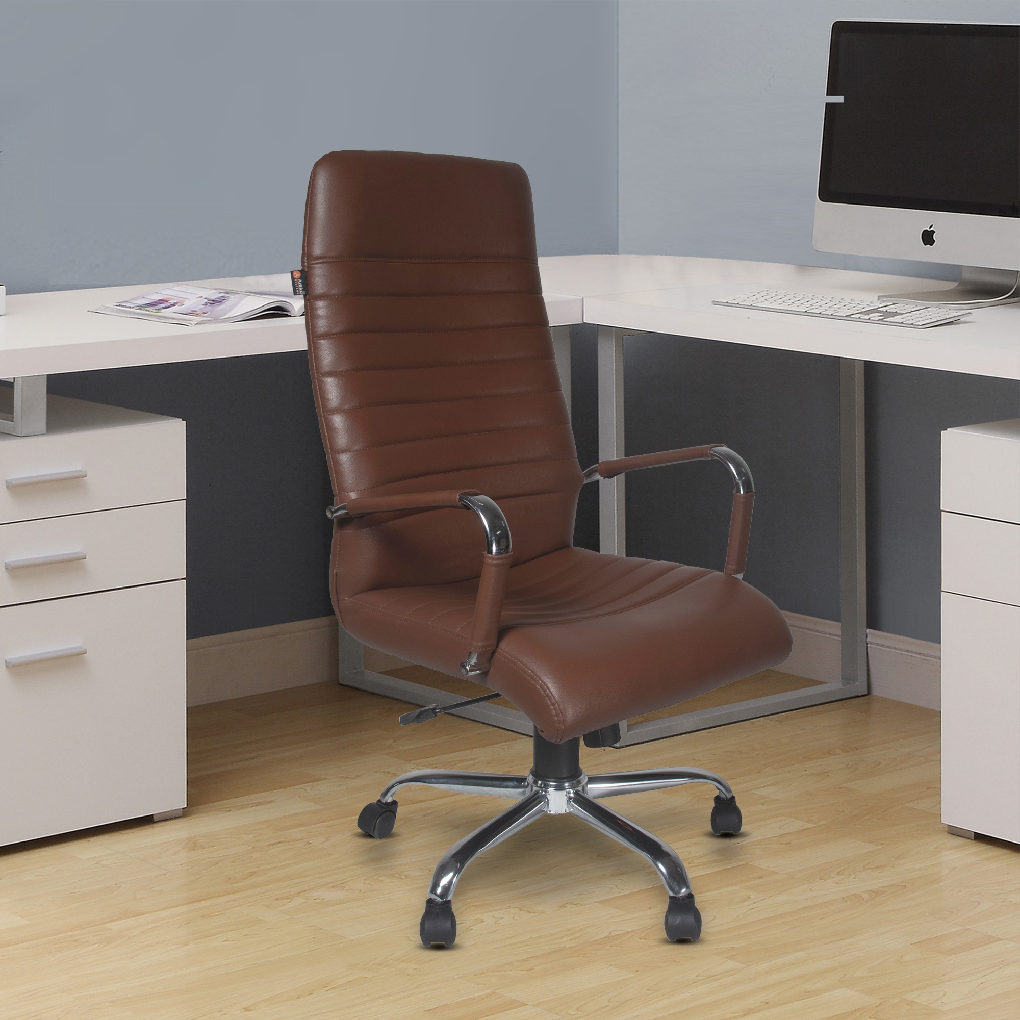 Adiko Sleek Executive Office Chair In Tan - Adiko Systems