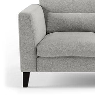 Lewis 1 Seater Fabric Sofa in Vapour Grey Colour